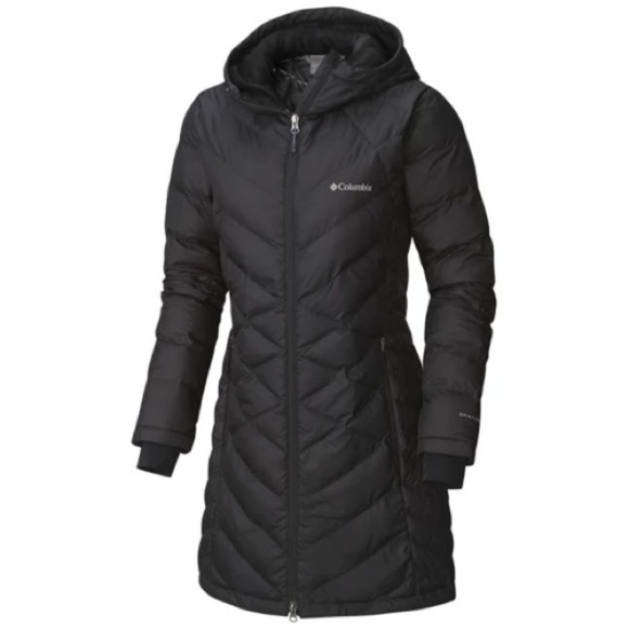 New Columbia Women's Size 2X Black Heavenly Long Hooded Jacket Plus Omni-Heat - Picture 3 of 3